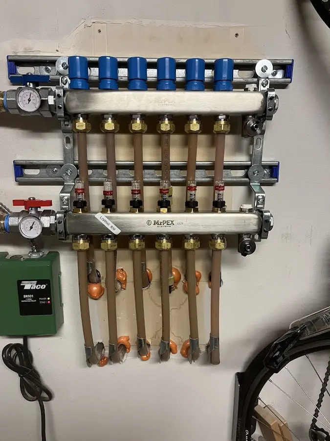 Plumber performing Gas Line Installation at a residential property in North Browning